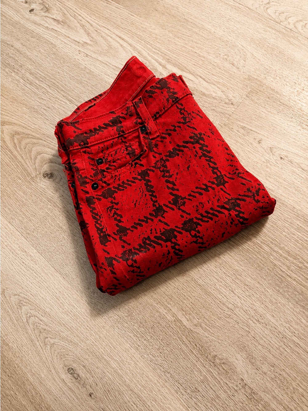 ❤️ 7 For All Mankind “The Skinny” Red Plaid Jeans – Size 25